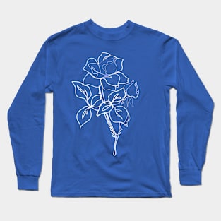 single line rose Long Sleeve T-Shirt